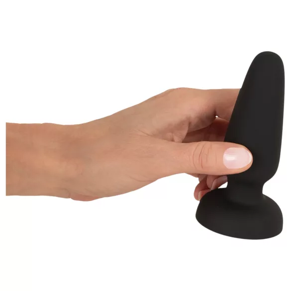 Black Velvets - plug anal en silicone avec ventouse (noir) - M