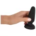 Black Velvets - plug anal en silicone avec ventouse (noir) - M