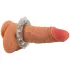 Rebel - anneau pénien en silicone transparent à billes métalliques et à picots.