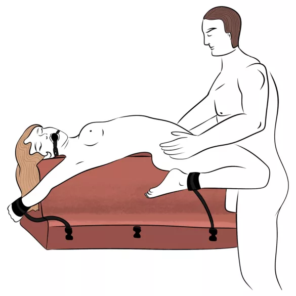 Liberator - coussin sexuel avec menottes (noir)