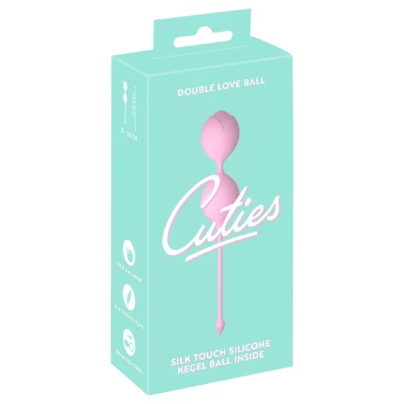 Cuties - boules de geisha en silicone à double bille (rose)