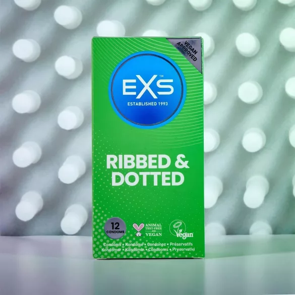 EXS - Préservatifs nervurés et perlés - texture stimulante - boîte de 12