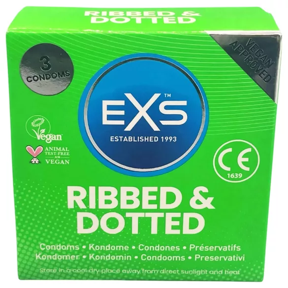 EXS - Préservatif nervuré et à relief - lot de 3
