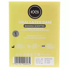   Lingette orale EXS goût banane - carré de latex de protection (1 pièce)