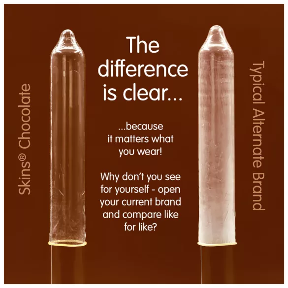 Skins - préservatif goût chocolat - lot de 4