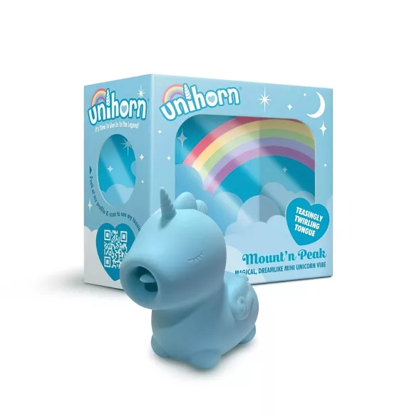 Unihorn Mount'n Peak - stimulateur clitoridien rechargeable - silicone bleu