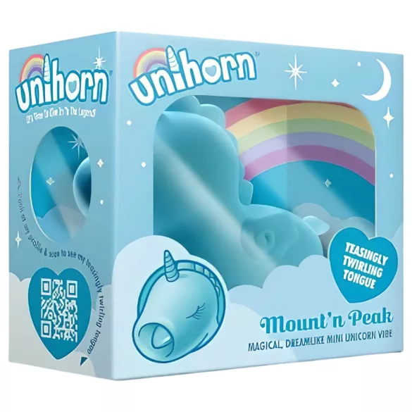 Unihorn Mount'n Peak - stimulateur clitoridien rechargeable - silicone bleu