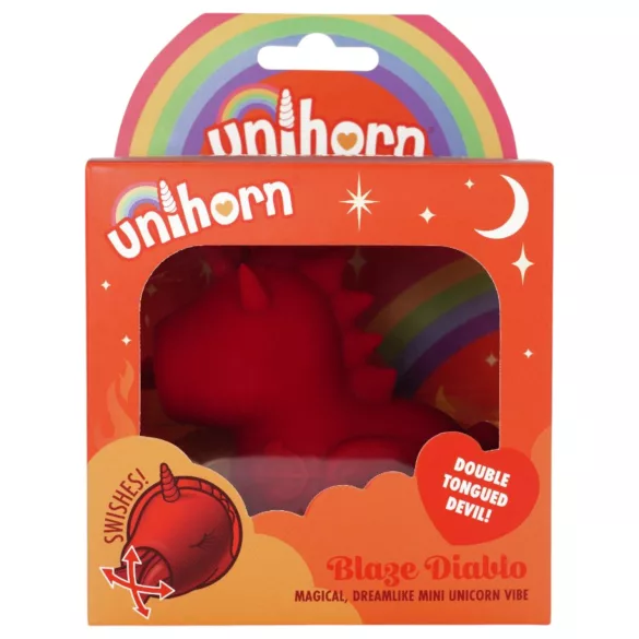 Unihorn Blaze Diablo - stimulateur clitoridien licorne rechargeable - rouge