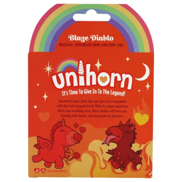Unihorn Blaze Diablo - stimulateur clitoridien licorne rechargeable - rouge