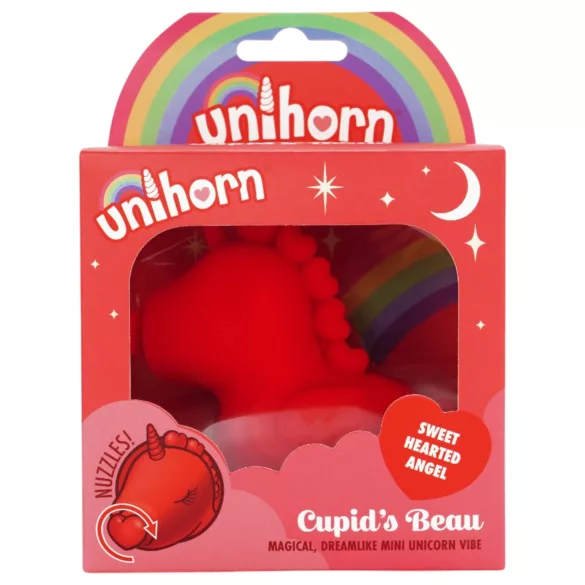 Unihorn Cupid's Beau - stimulateur clitoridien rechargeable - silicone rouge