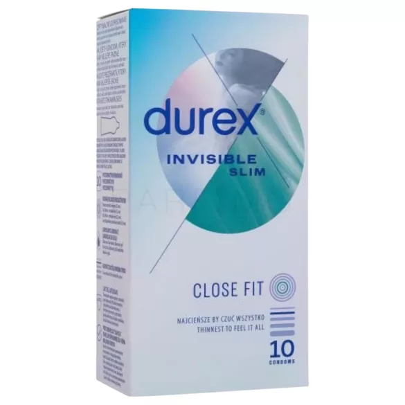 Durex Invisible Slim - préservatif ultra fin - boîte de 10