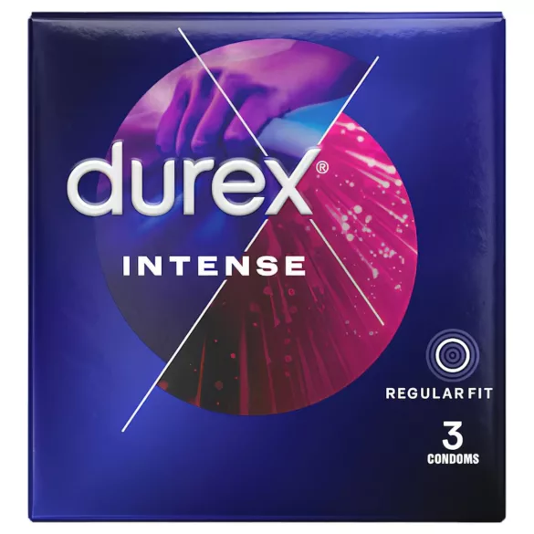 Durex Intense - préservatifs nervurés et à picots - 3 unités