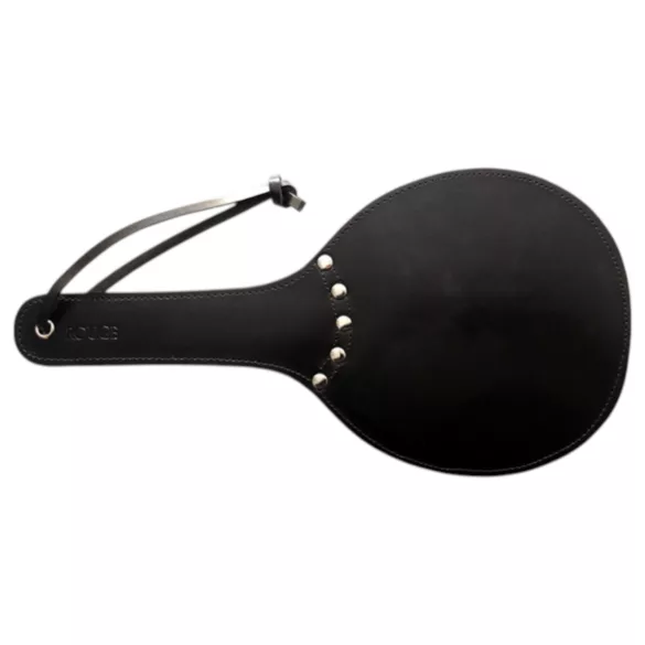 Rouge - paddle en cuir véritable - double face souple et rigide - rouge