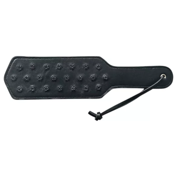 Rouge - paddle fessée en cuir véritable avec clous - noir