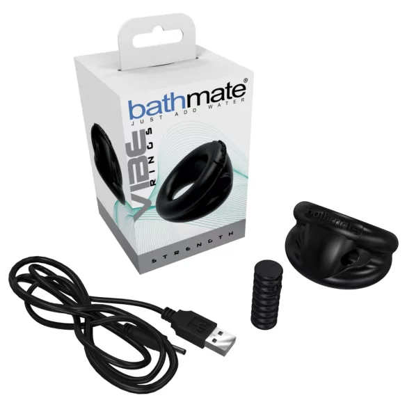Bathmate Vibe Ring Strength - anneau pénien vibrant rechargeable (noir)