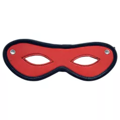  Rouge - masque pour les yeux ouvert - cuir véritable - rouge