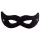 Rouge - masque pour les yeux ouvert - cuir véritable - noir