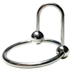 Rouge - sonde urétrale perlée - acier inoxydable argenté