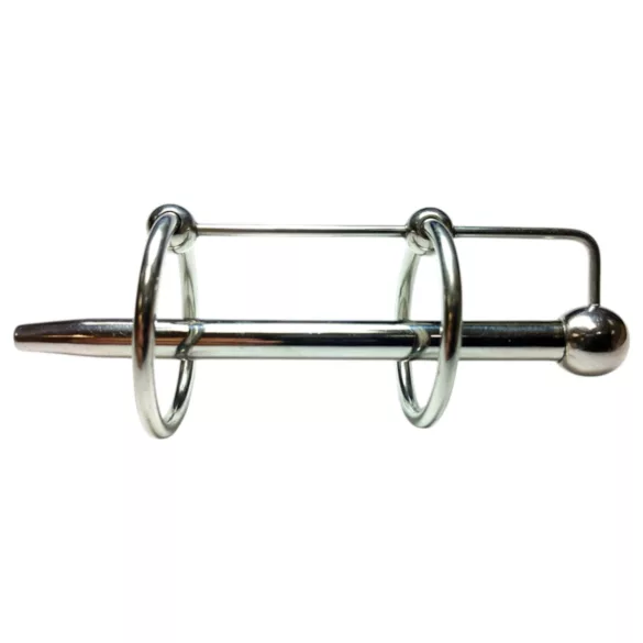 Rouge - dilatateur double anneau - acier inoxydable argenté