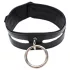 Rouge - collier de cou en cuir véritable - noir