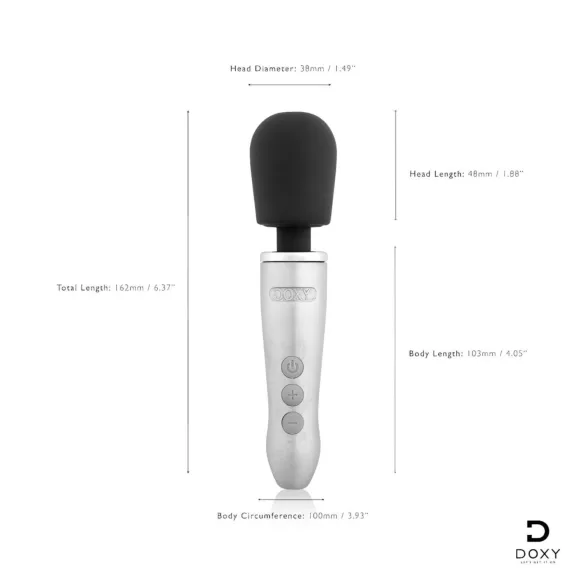 Doxy Go - vibromasseur de massage rechargeable - argent