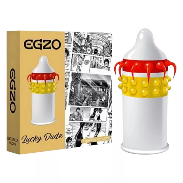 Egzo Lucky Dude - préservatif texturé tentacules - 1 pièce