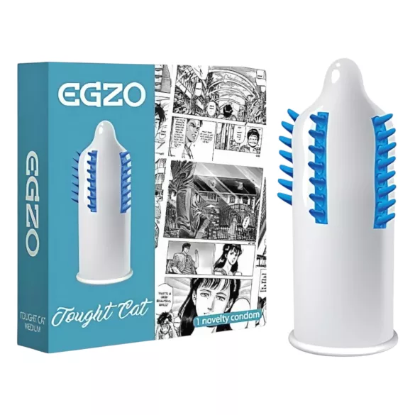 Egzo Tough Cat - préservatif texturé à picots - 1 pièce