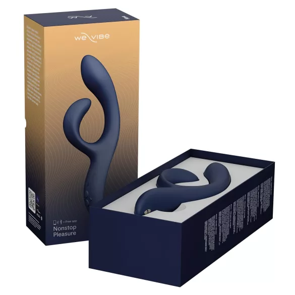 We-Vibe Nova 2 - vibromasseur rabbit connecté rechargeable - silicone bleu