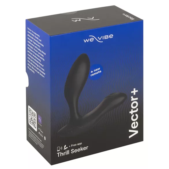 We-Vibe Vector+ - plug anal vibrant connecté rechargeable - silicone noir