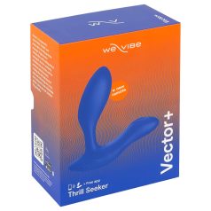   We-Vibe Vector+ - vibromasseur anal connecté rechargeable - silicone bleu