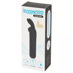   Happyrabbit - mini vibromasseur bullet rechargeable - forme lapin - noir