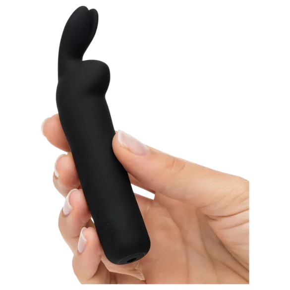 Happyrabbit - mini vibromasseur bullet rechargeable - forme lapin - noir