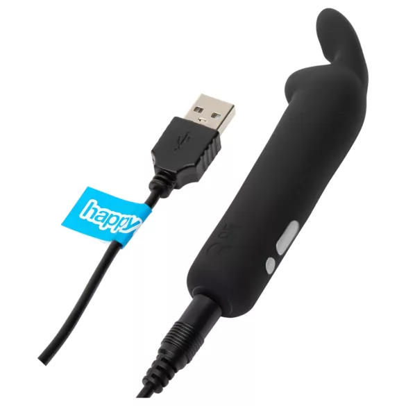 Happyrabbit - mini vibromasseur bullet rechargeable - forme lapin - noir