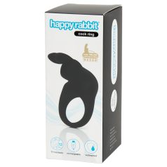   Happyrabbit - anneau pénien vibrant rechargeable - silicone noir