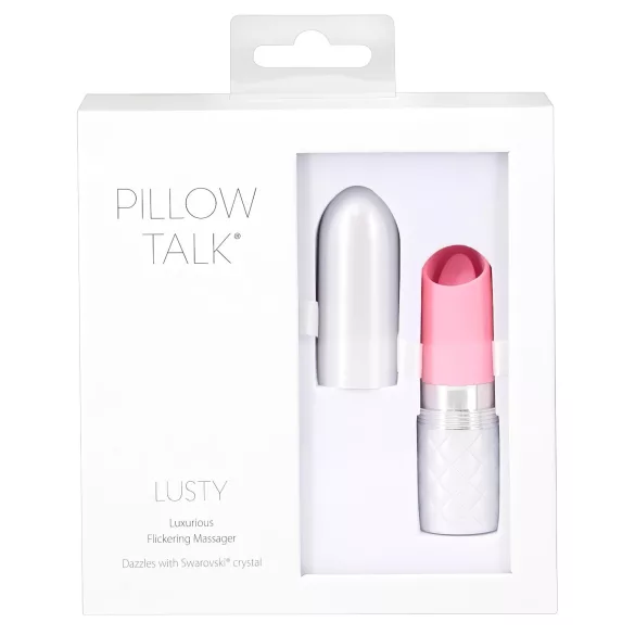 Pillow Talk Lusty - vibromasseur langue rechargeable - rose