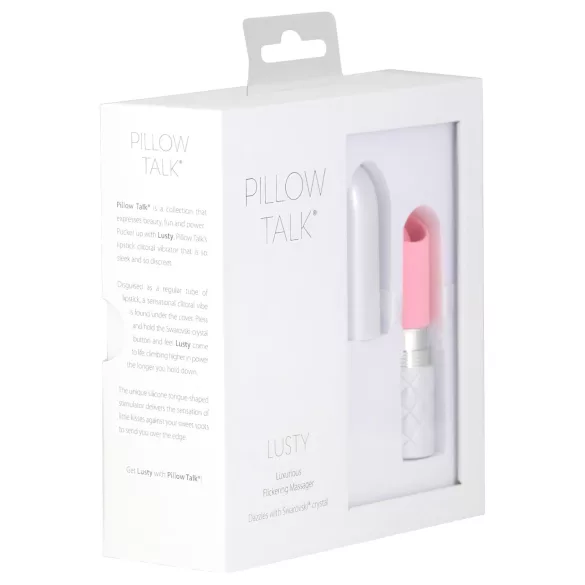 Pillow Talk Lusty - vibromasseur langue rechargeable - rose