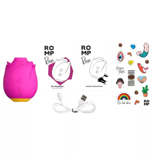 ROMP Rose - stimulateur clitoridien à ondes d'air - silicone rose