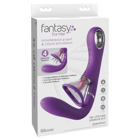 Fantasy For Her - Vibromasseur point G et clitoris 4 moteurs - silicone violet