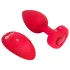 b-vibe heart - vibromasseur anal, sans fil, rechargeable (rouge)