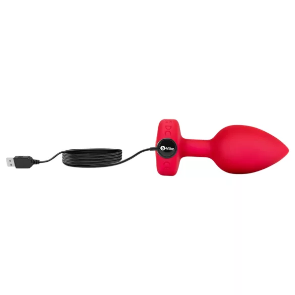 b-vibe heart - vibromasseur anal, sans fil, rechargeable (rouge)
