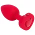 b-vibe heart - vibromasseur anal, sans fil, rechargeable (rouge)
