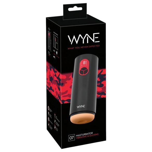 WYNE 07 - masturbateur vibrant et suceur rechargeable - noir