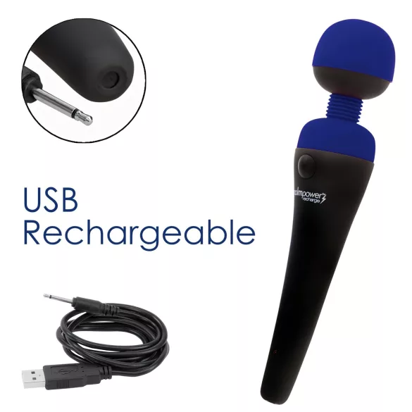 PalmPower recharge - masseur vibrant avec batterie (bleu)