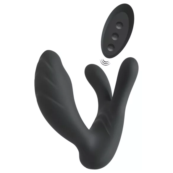 Smile - Vibro-masseur point G et prostate - télécommande - silicone noir