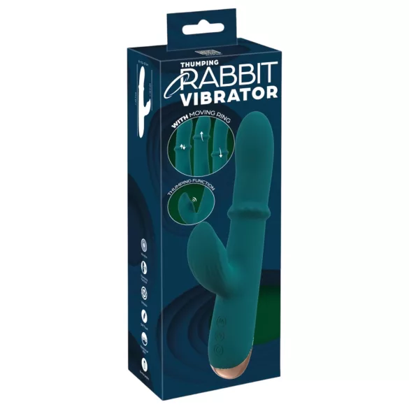 You2Toys - Anneau vibrant lapin - stimulation intense - turquoise