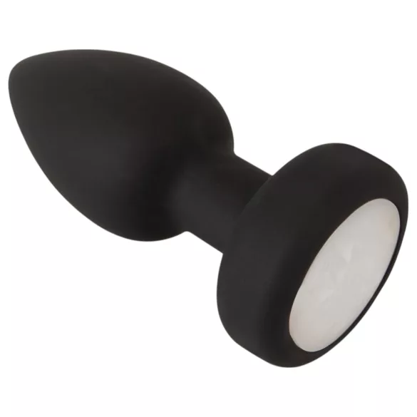 ANOS - plug anal vibrant lumineux - silicone noir
