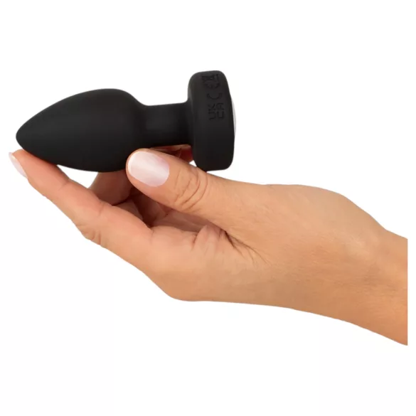 ANOS - plug anal vibrant lumineux - silicone noir