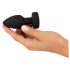ANOS - plug anal lumineux vibrant (noir)
