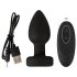 ANOS - plug anal lumineux vibrant (noir)