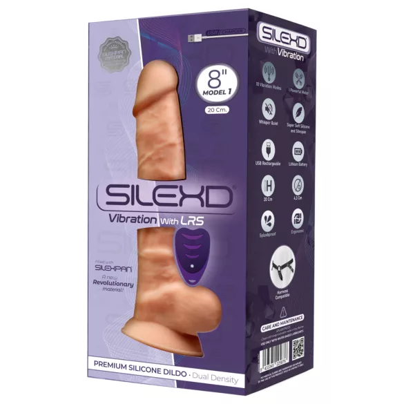 Silexd 8 - vibromasseur avec télécommande - effet testicules - couleur chair